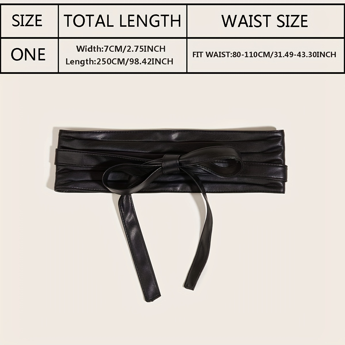  Obi Waist Belt Vintage Leather Wide Elastic Band for