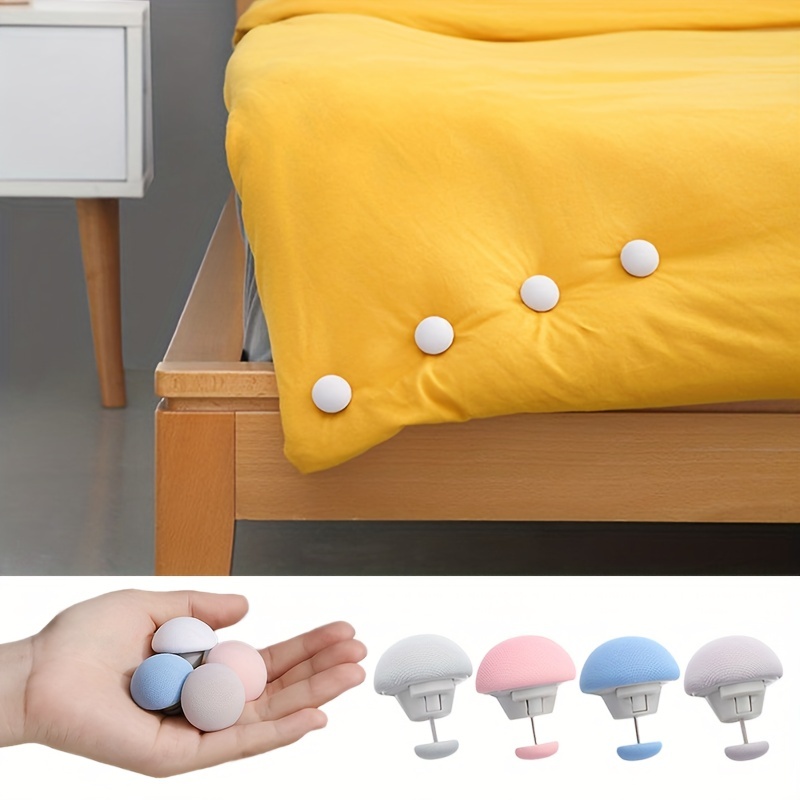 4pcs Bed Sheet Grippers, Anti-slip Clips, No-pin Invisible
