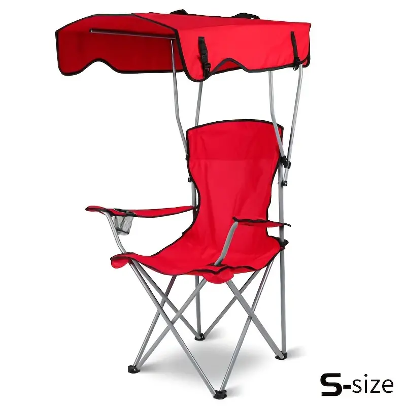 Outdoor Supplies Portable Folding Beach Chair With Shade Lawn Picnics Fishing  Beach Chair, Today's Best Daily Deals