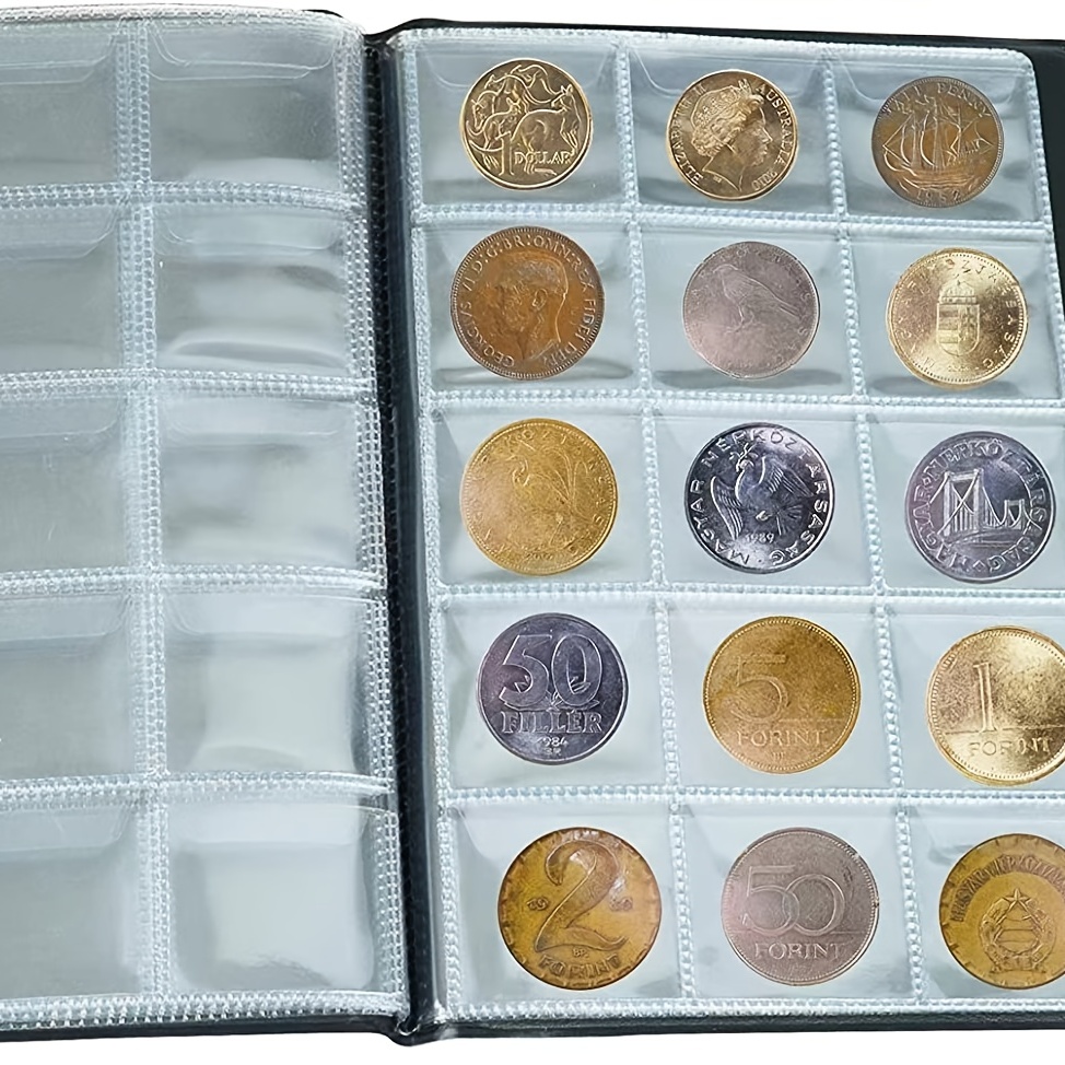 Livre De Collection De Pièces De Monnaie En Pvc Transparent À 150