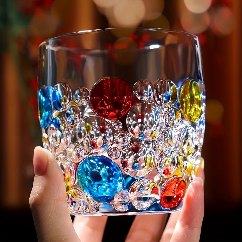 Colorful Bubble Glass Drink Cups