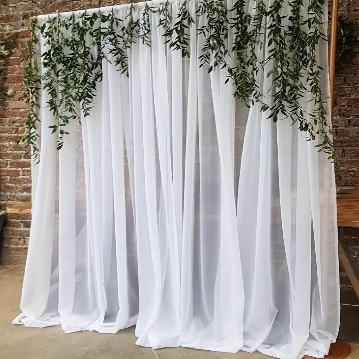 Cortinas blancas de fondo para fiestas de boda, cortinas de fondo
