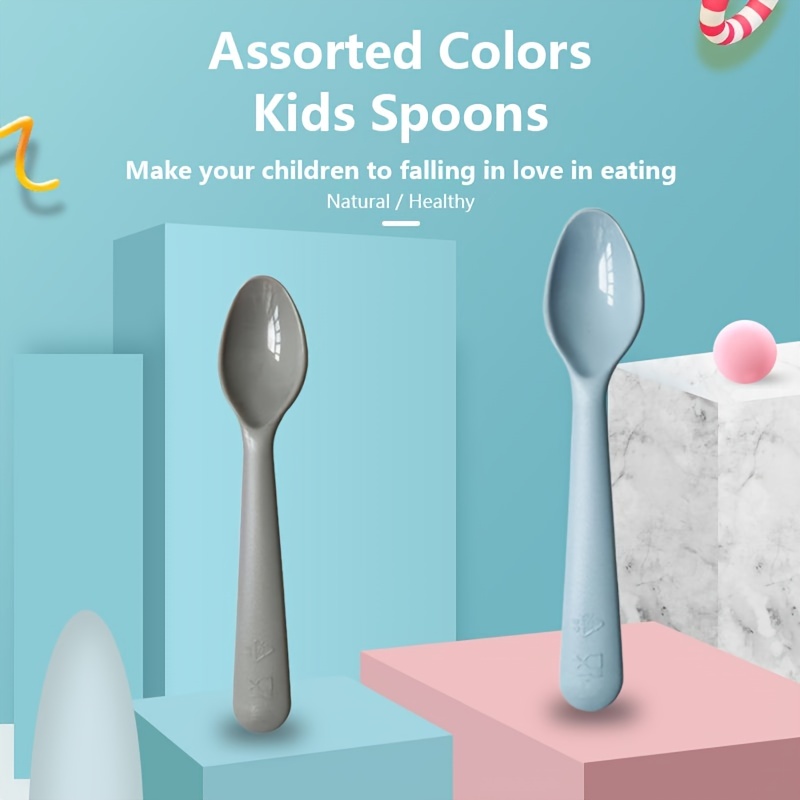 Baby Color Changing Spoon Small Toddlers Utensils Plastic Baby