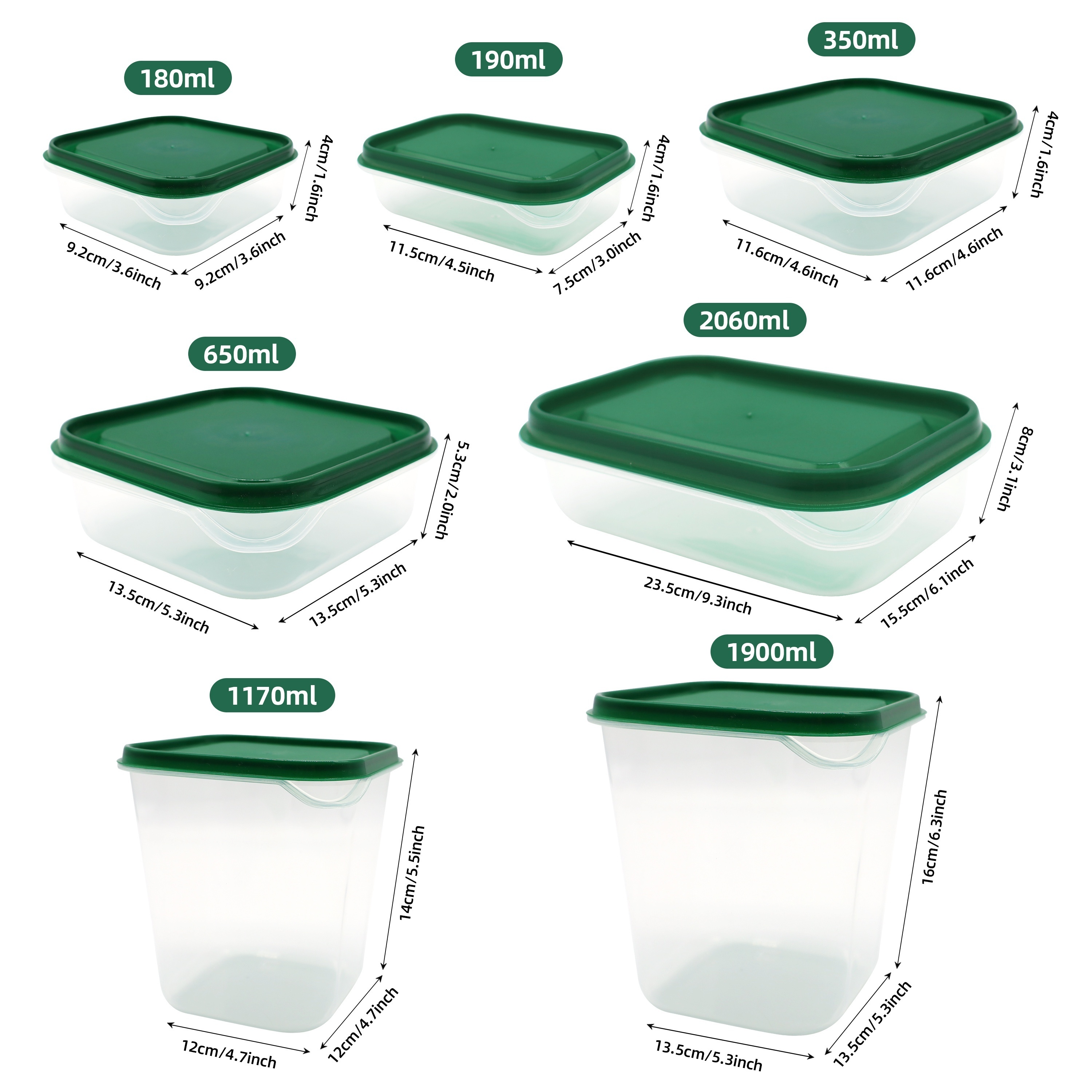 10/17Pcs Food Storage Container With Lid, Food Grade, Non-toxic, Airtight  Crisper, Microwave And Dishwasher Safe For Fruit, Vegetable, Grain Storage