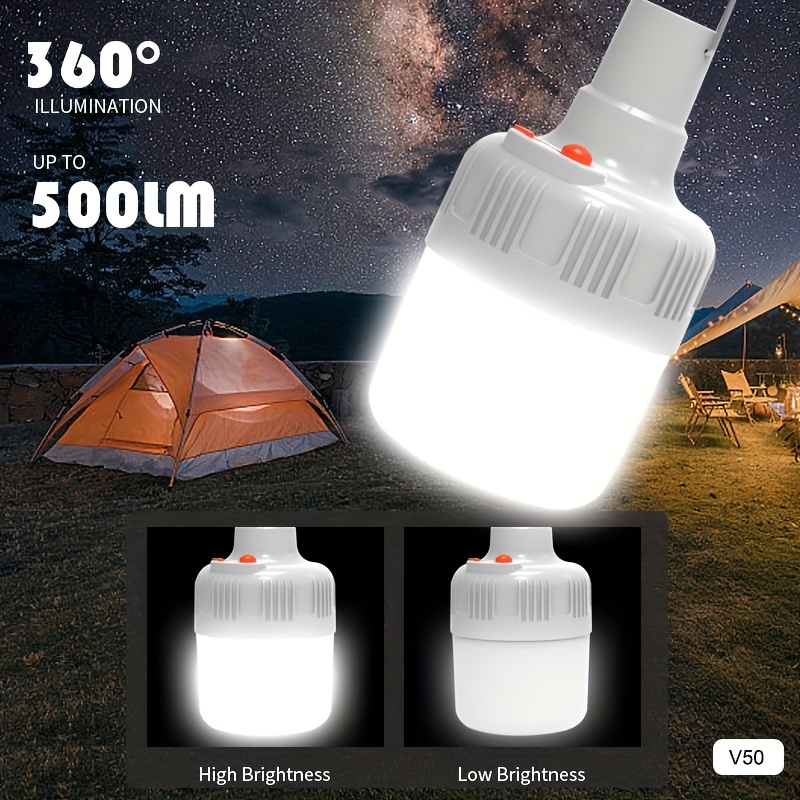 Outdoor USB Rechargeable LED Lamp Bulbs High Brightness Emergency Light  Hook Up Camping Fishing Portable Lantern