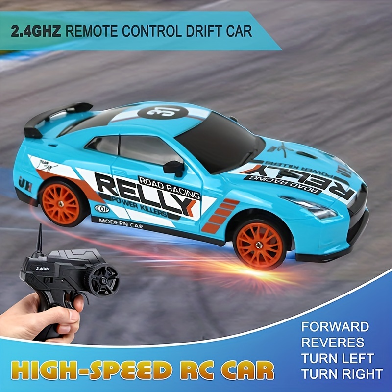 Drift Car, Auto RC Drift 1:24 2.4GHz 4WD SILVER