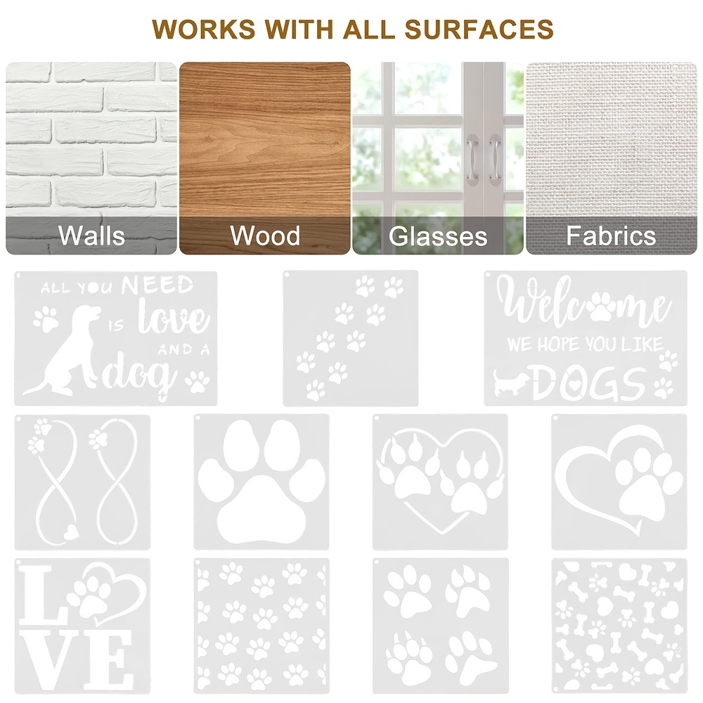 Paw Print Stencil Large Wall Stencils For Painting On Wood, Cat Dog Paw  Template Reusable Giant Wood Burning Stencils And Patterns Projects For  Floor Tile Cement Home Decor (paw) - Temu Philippines