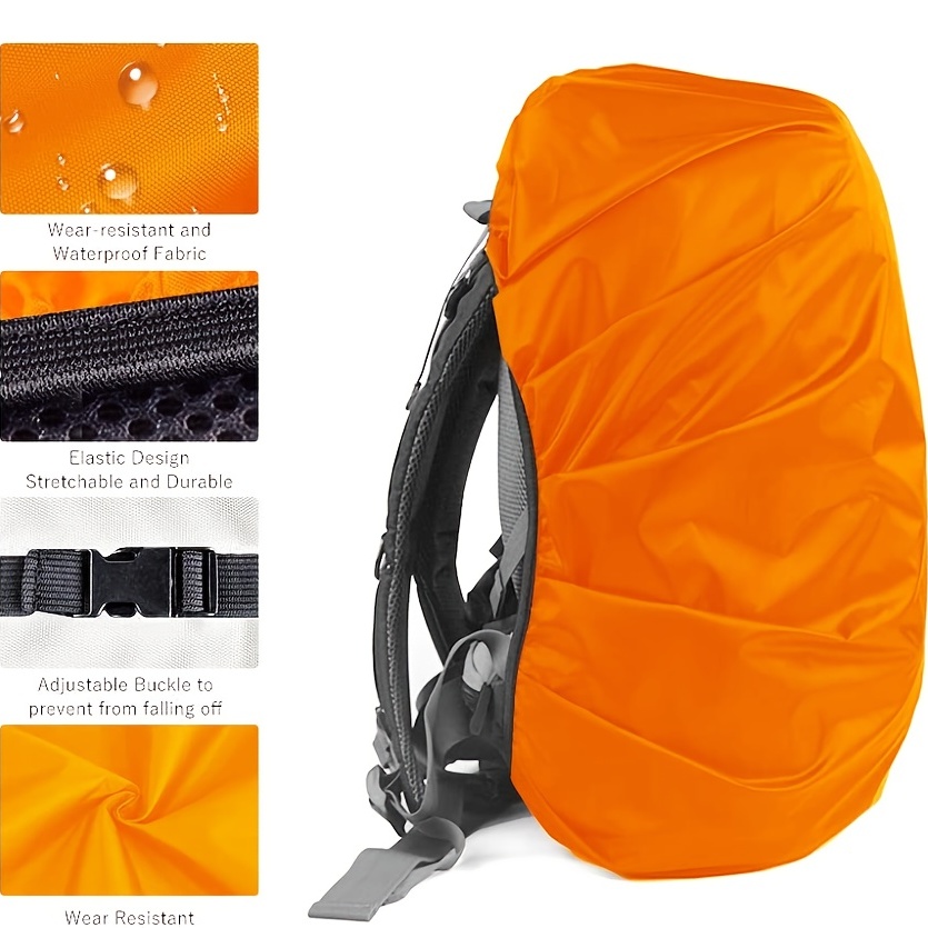 Funda impermeable para mochila para la lluvia, impermeable, para senderismo  al aire libre, con bolsa de almacenamiento y correas cruzadas de hebilla
