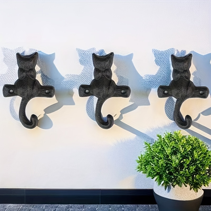 Cast Iron Cat Tail Shaped Wall Hook
