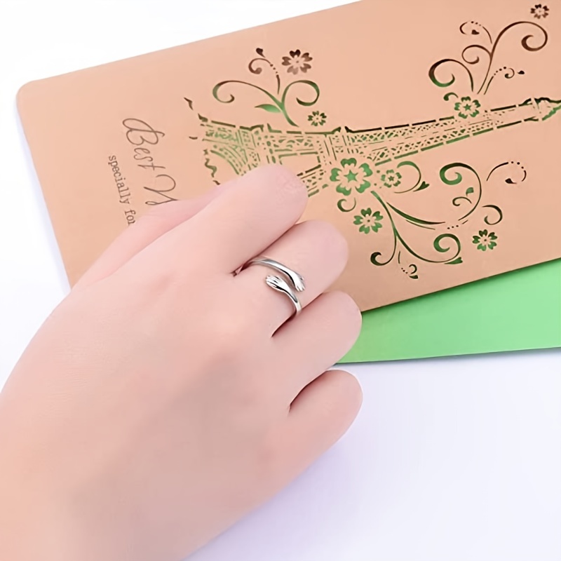 18K Plated Lady Hug Adjustable Ring