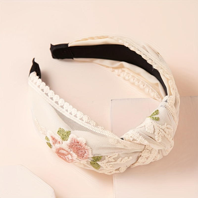 

Chinese Style Elegant Wide Brimmed Head Band Retro Flower Decorative Hair Accessories For Women And