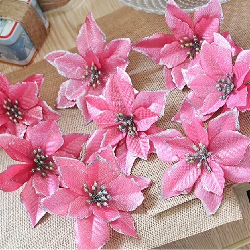 Artificial Glitter Flowers Decoration