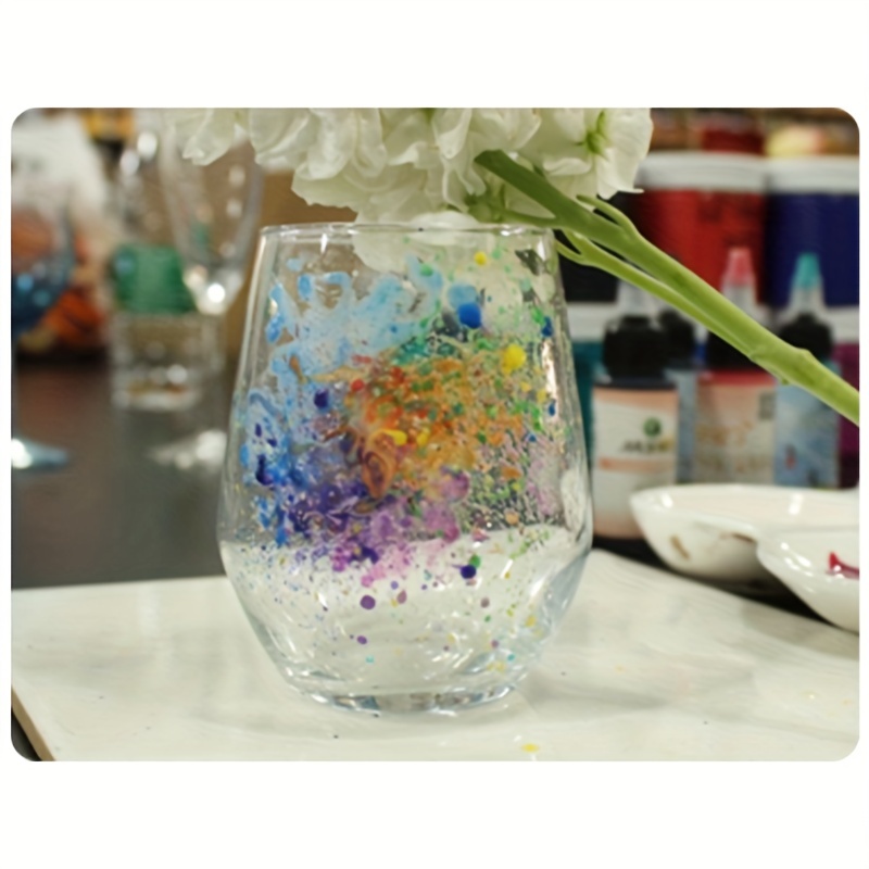 Kit de pintura de vidrio colorido de Marie - 30 ml / botella 6 colores -  Pinturas de vidrio permanentes para galería, ventana, pintura de vidrio de  co