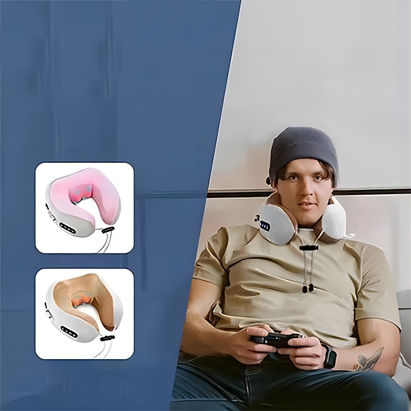 Relax Anywhere With The Portable Electric U-shaped Neck Massager Pillow -  Temu