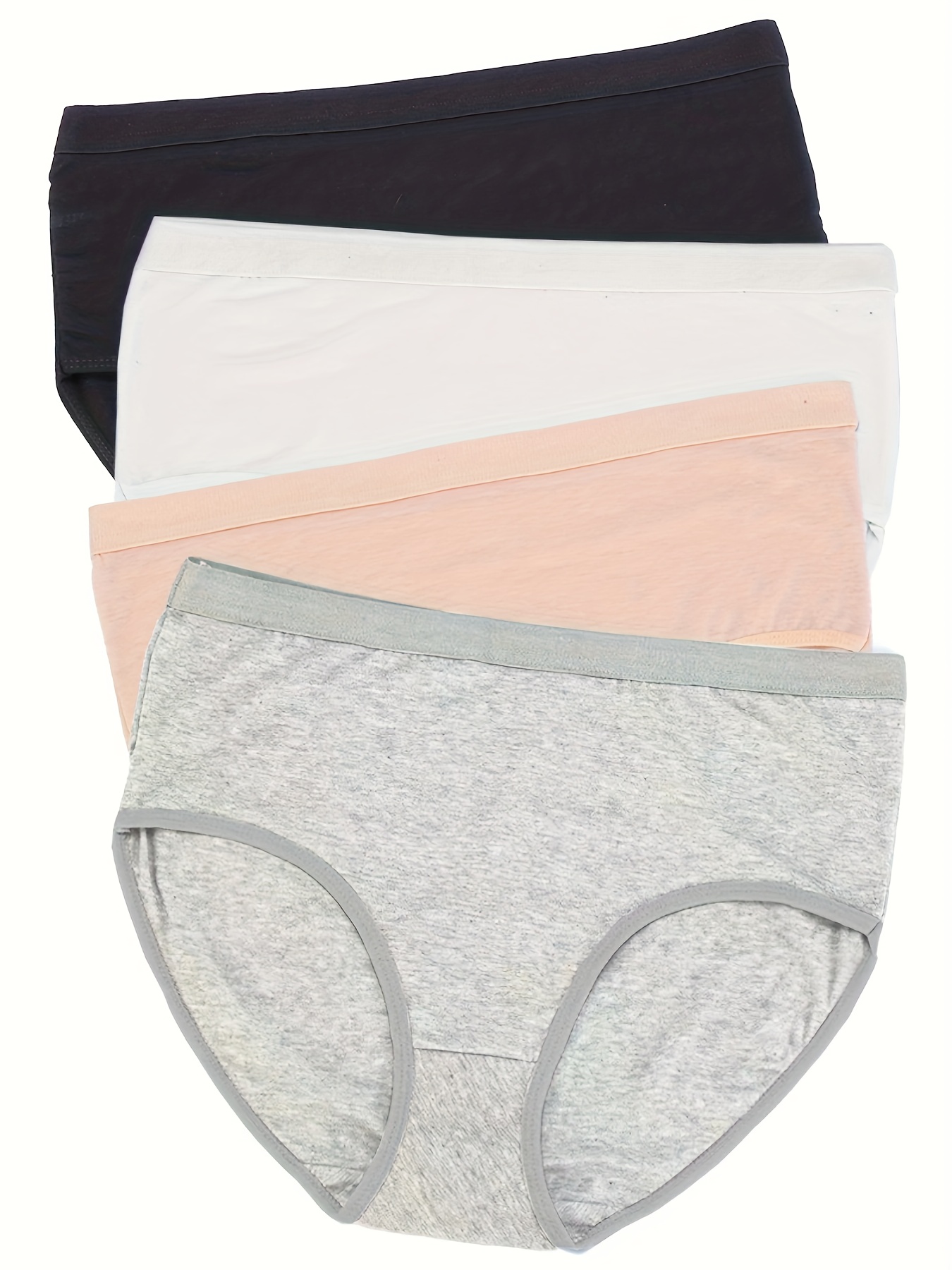 2 Pack of Stretch Cotton Hipster Panties - Solids