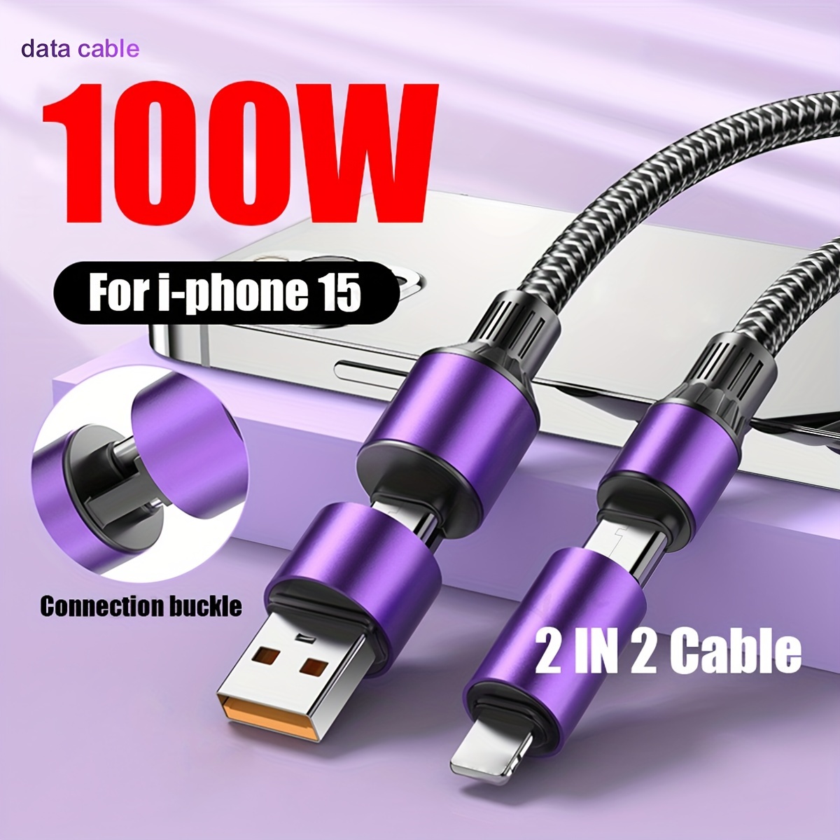 For Iphone 15 Cable Usb C To Usb C Charging Cable Type C - Temu