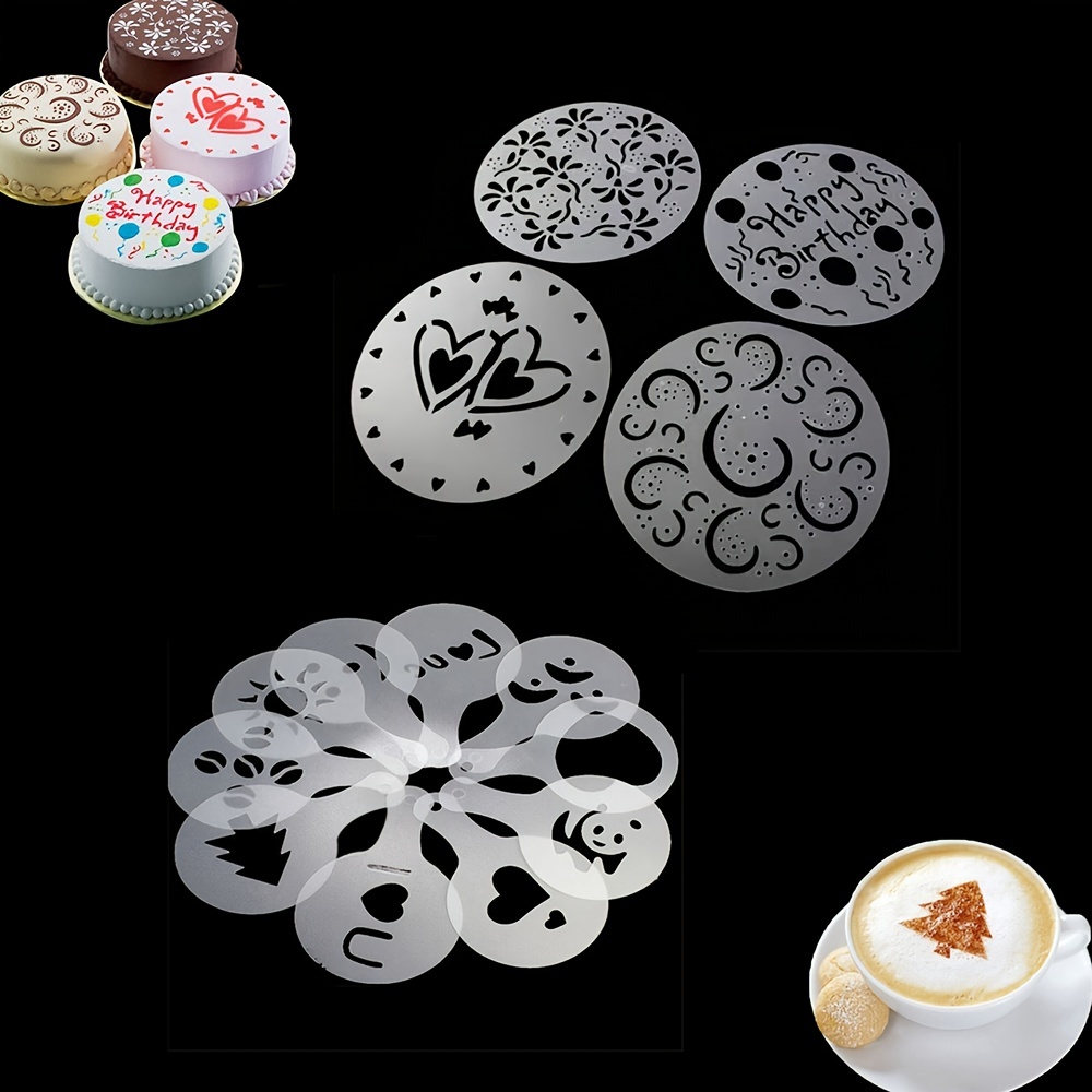 Coffee Stencils Diy Fancy Coffee Printing Model Foam - Temu