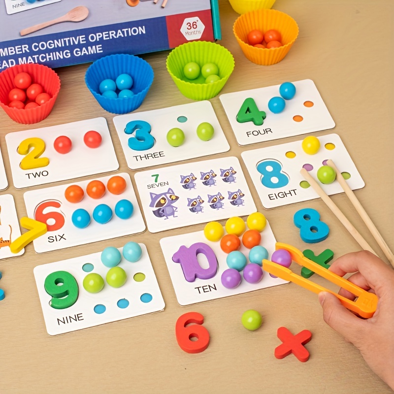 ibasenice 500 Pçs Plástico Pequeno Aprendizado Crianças Matemática  Educacional Número Ferramentas Montessori Crianças Bolas De Jogo Para  Probabilidade