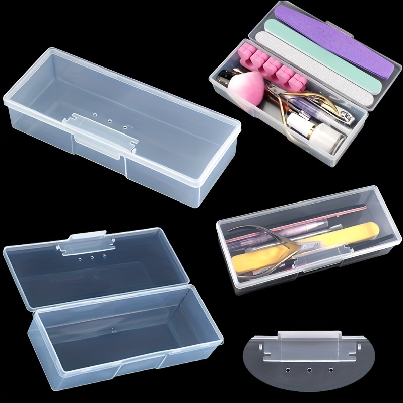 Manicure Tool Box Clear Box Makeup Brushes Transparent - Temu
