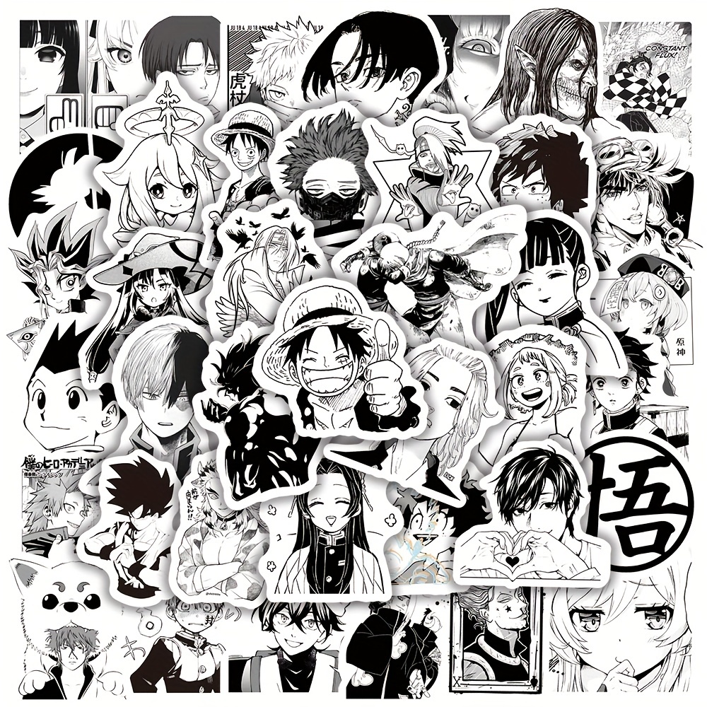 50/100Pcs One Piece Luffy Stickers Anime Sticker Sticker Scrapbooking  Stationery Waterproof Decals for Laptop Suitcase Kid's Toy