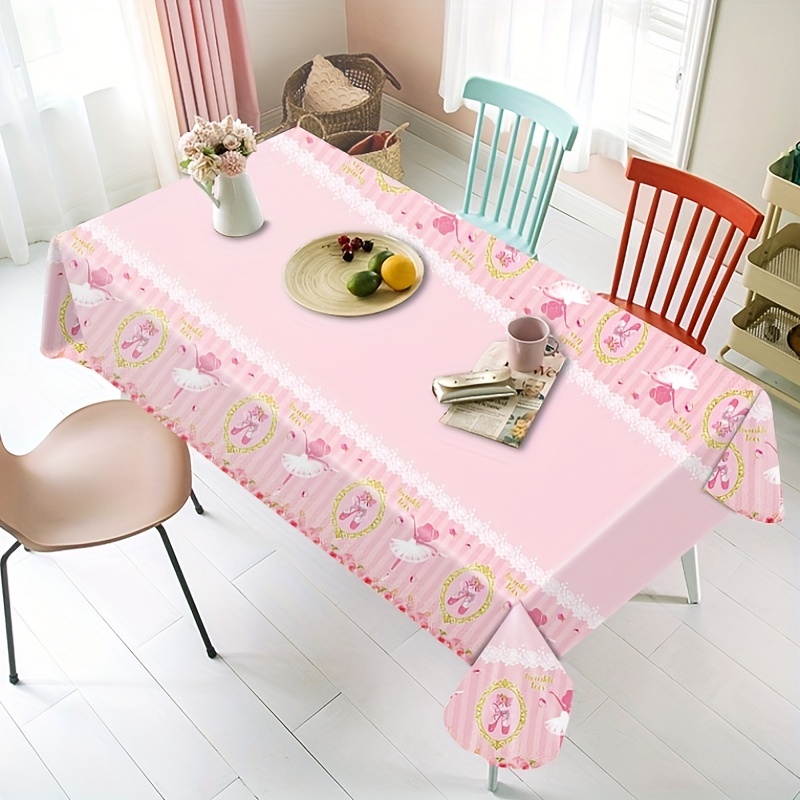 Manteles de mesa de revelación de género mantel desechable rosa