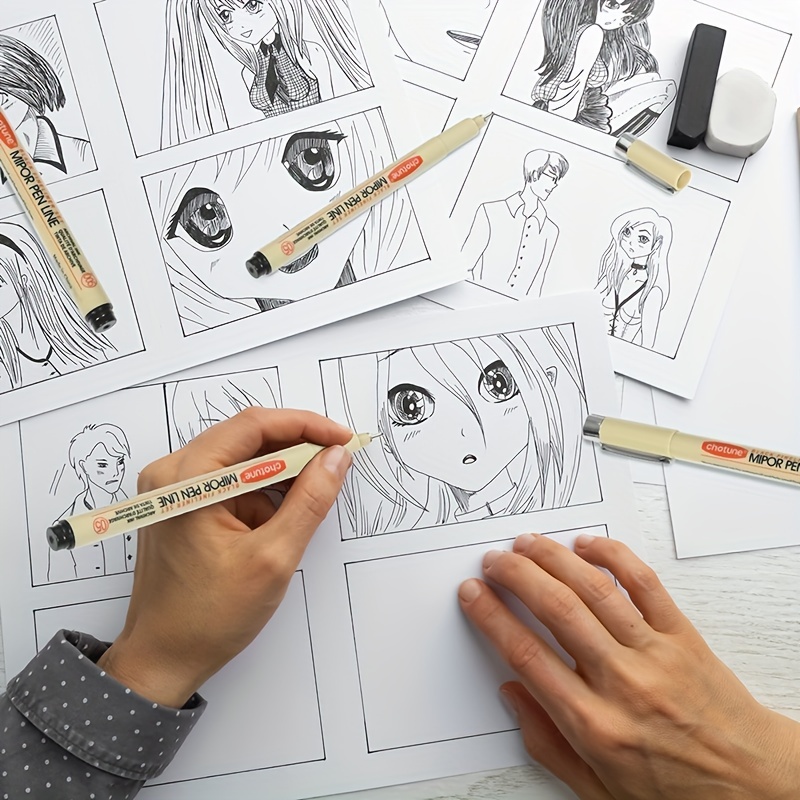 Black Fine Tip Inking Pens For Drawing Archival Waterproof Ink Pen  Fineliner Sketching Pens for Artist Drafting Manga 