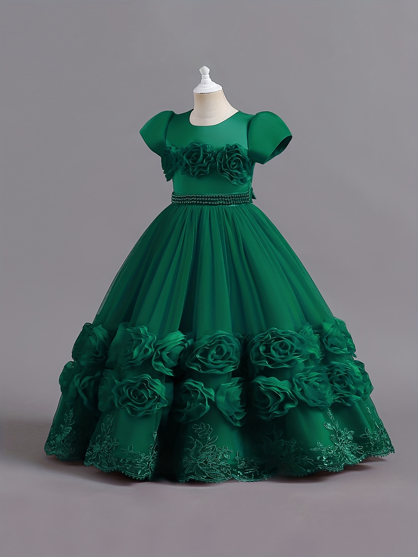 Abiti della ragazza del fiore, vestito da spettacolo ricamato del bambino  verde chiaro, costume della festa del bambino della doccia, vestito del  bambino di design personalizzato, primo compleanno -  Italia