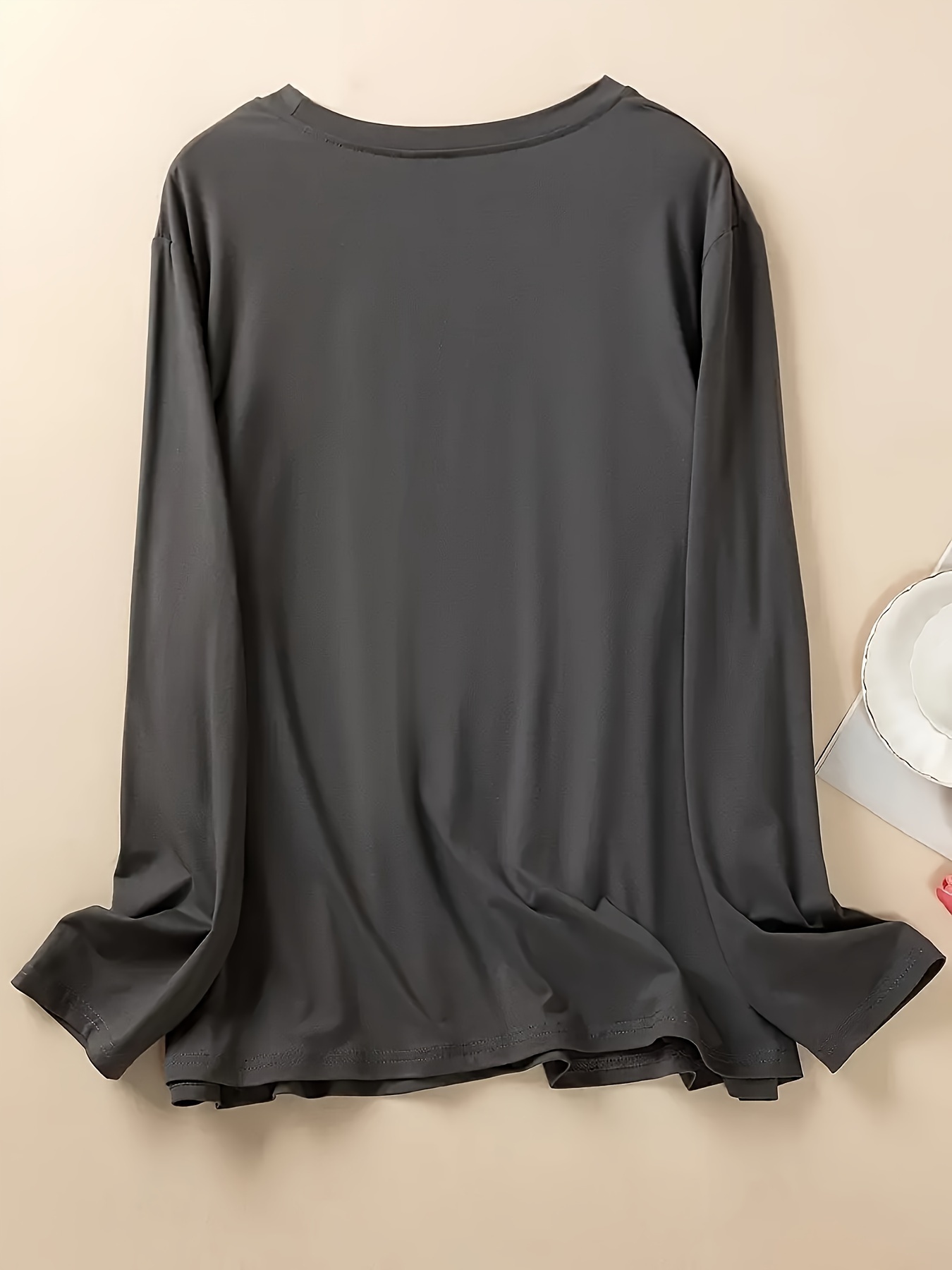 Women's Mouse Print Long Sleeve Lounge Top