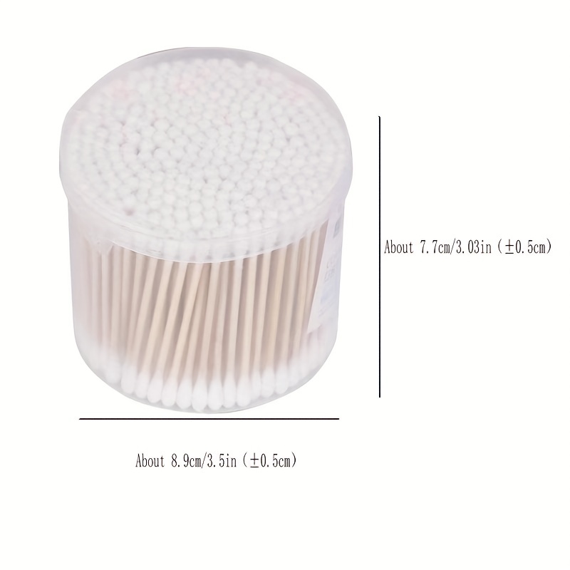 Biodegradable Bamboo Swabs 300pcs Double-ended Stick Box Makeup Ears Cleaning