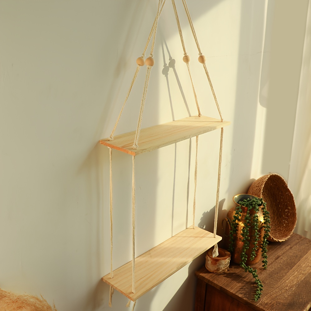 1pc Boho Wooden Storage Shelf Decorative Storage Racks - Temu United ...