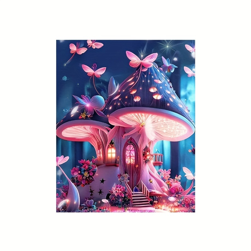 Colorful Mushroom Diamond Painting Kits 5d Diamond Art Set - Temu