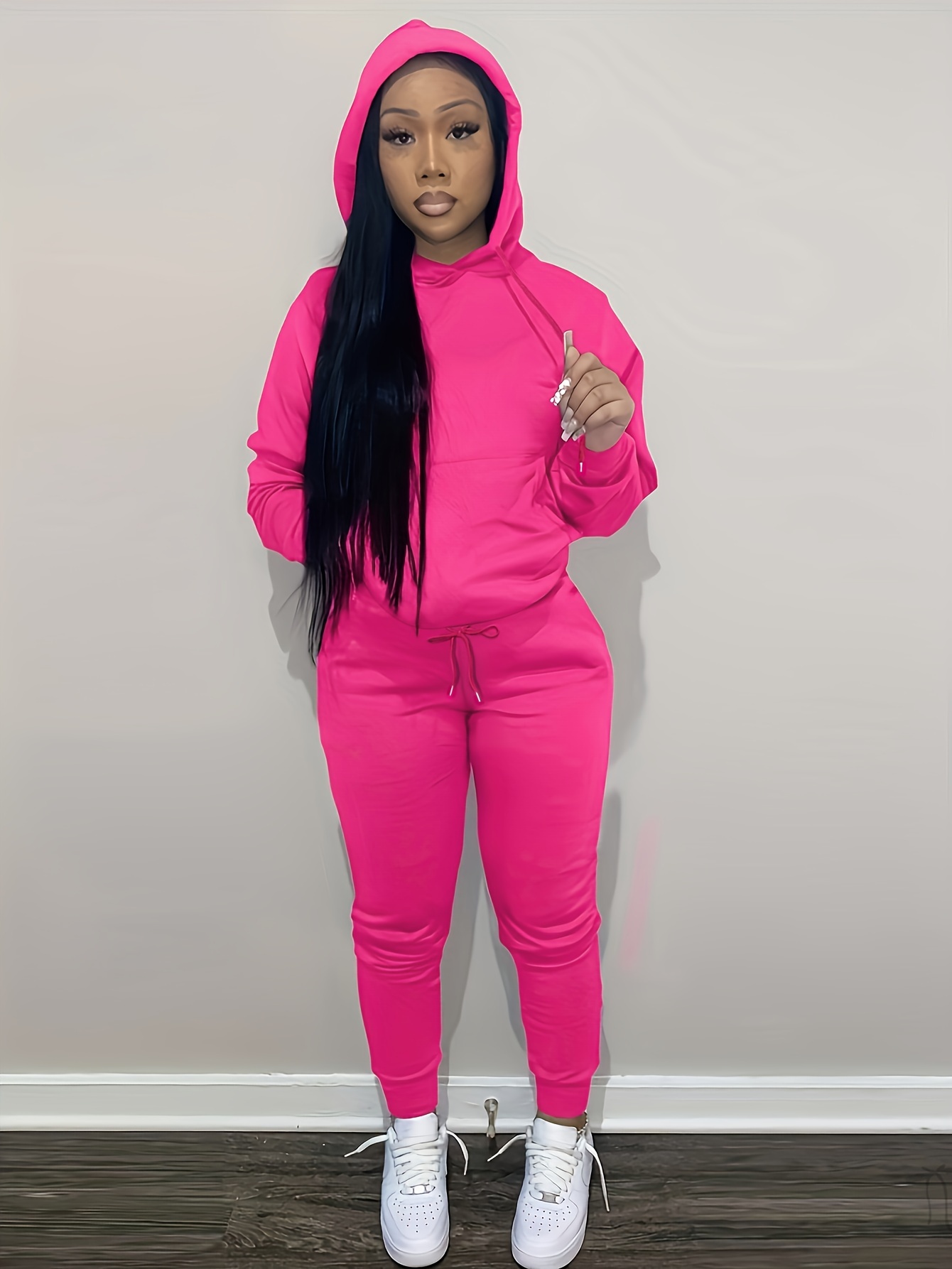 Womens Warm Two Piece Tracksuit Set With Pink Hoodie Womens And Pants Top  And Bottom Clothing For Ladies From Jiehan_shop, $17.2