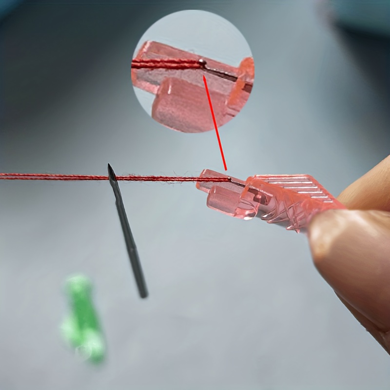Enhebradores de agujas para coser a mano, 8 herramientas de enhebrador de  agujas de coser en forma de ojo pequeño y calabaza con 2 enhebradores de