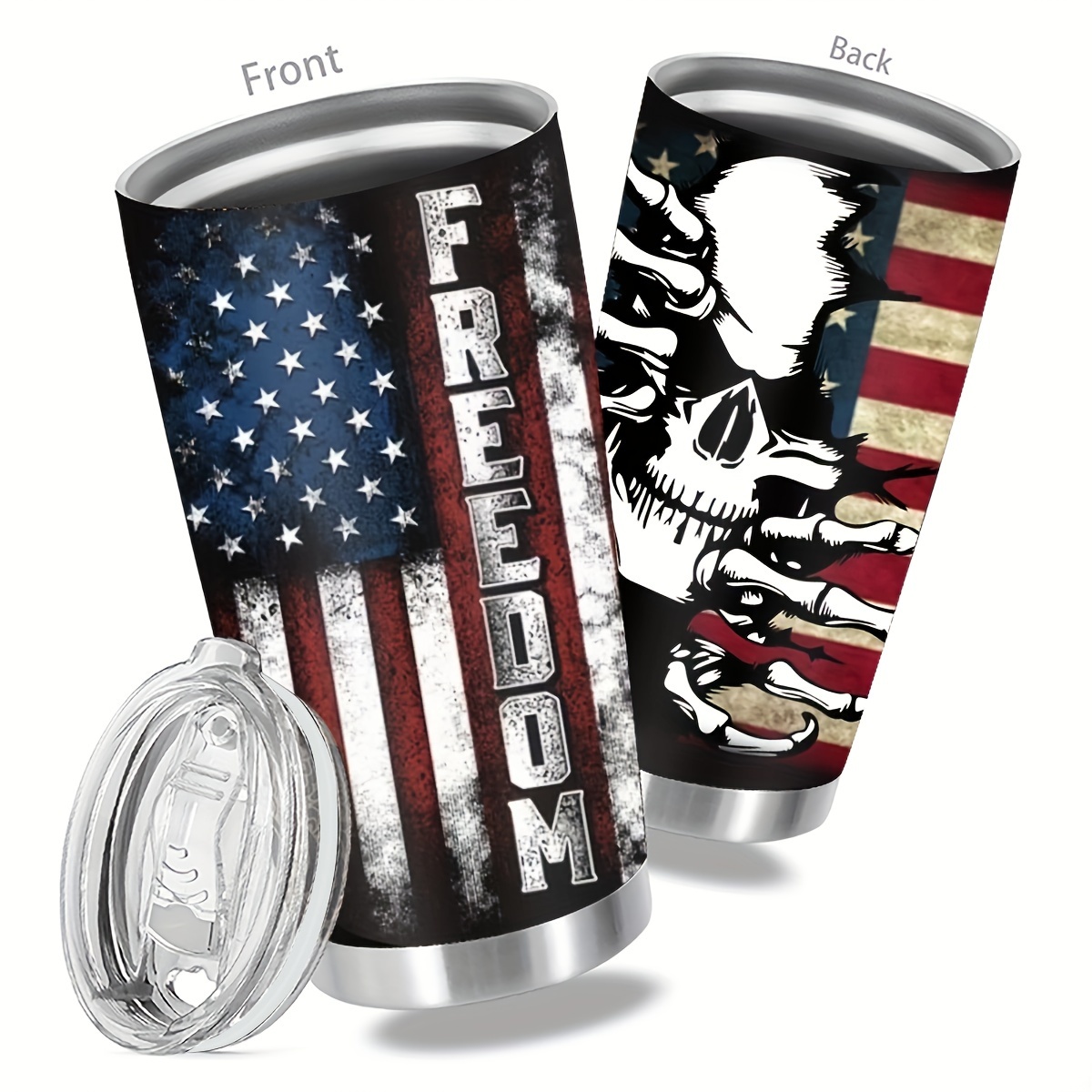 Double Wall Vacuum Insulated Coffee Mug American Flag - Temu