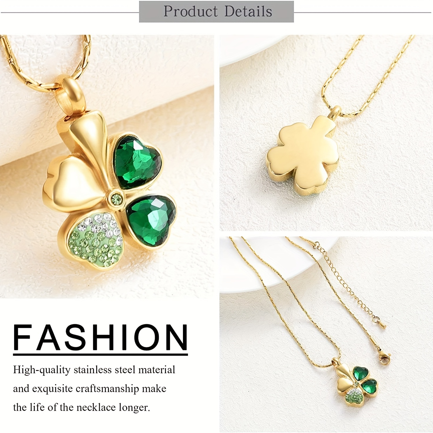 Essentials Gold Four-Leaf Clover Bracelet
