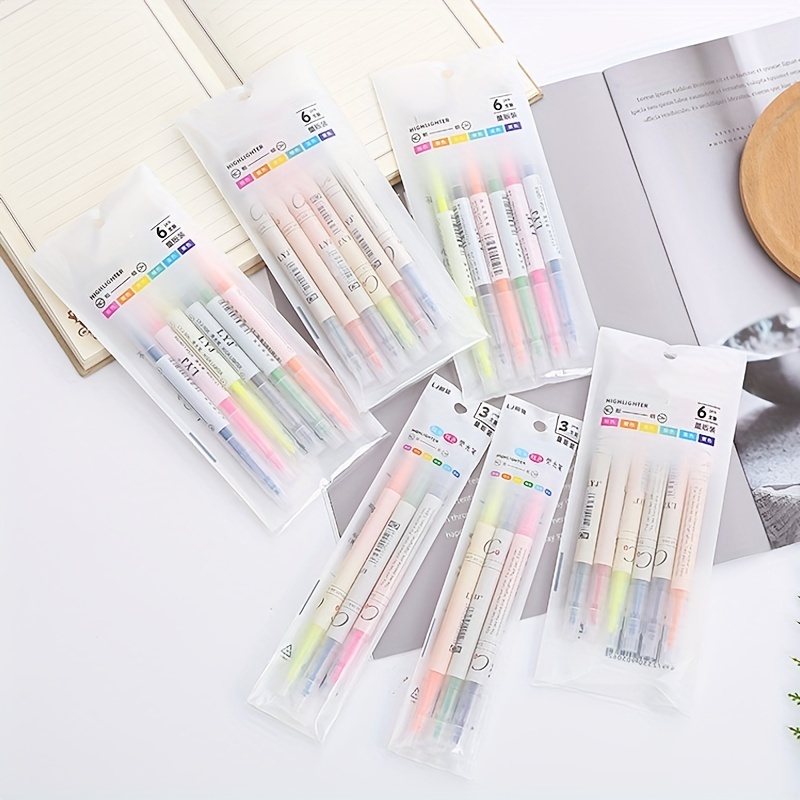 1pc White Highlighter Pen Single Head Marker Pen For Note Taking, Drawing,  Universal For Students And Office Use