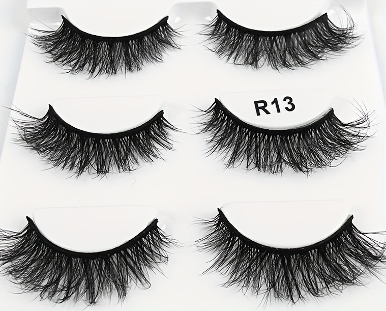 False Eyelashes Fluffy Wispy Thick Lash Faux Mink Hair Temu