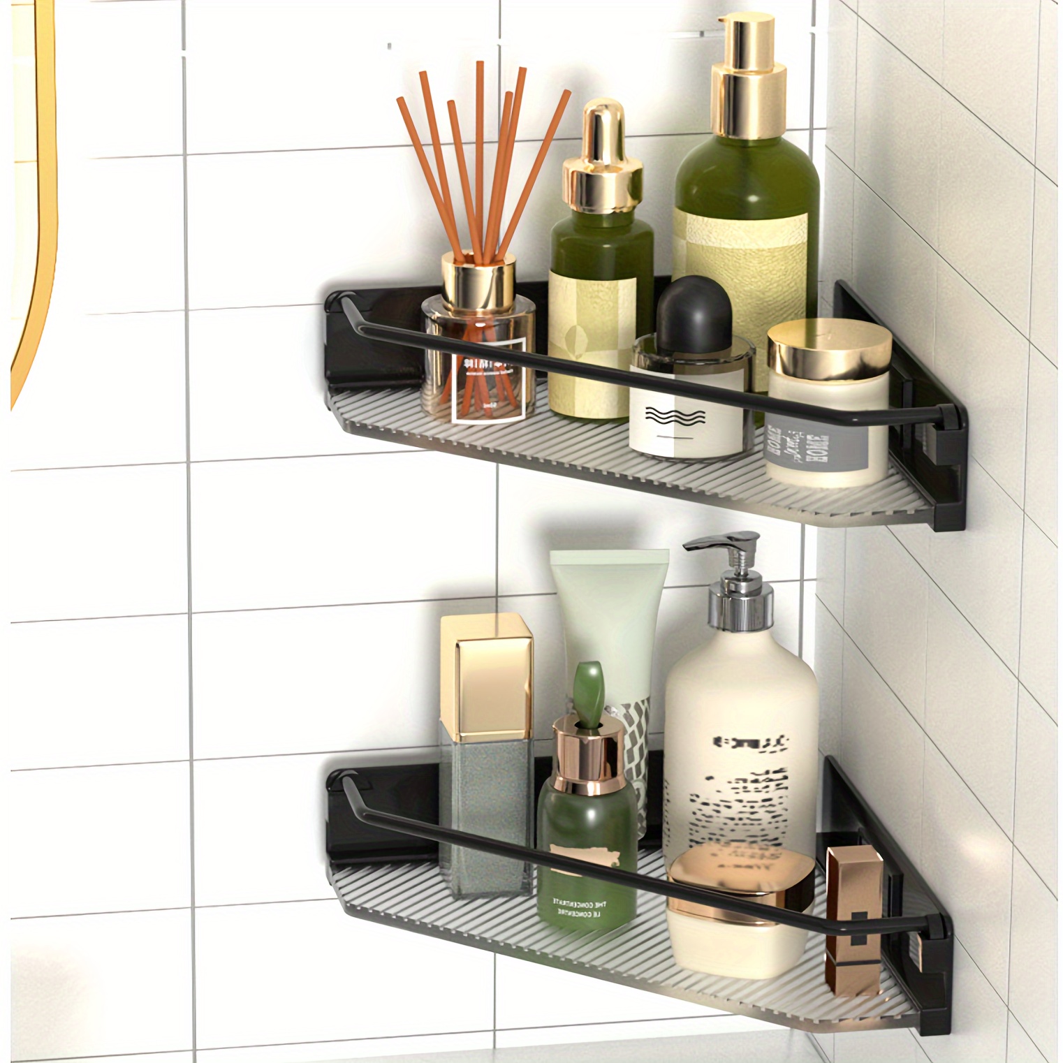 Corner Shower Shelves, Bathroom Storage Rack, Acrylic Shower Shelf For  Inside Shower, Shampoo Shower Gel Holder For Shower Wall, Bathroom Caddy  Organizer, Bathroom Triangle Shelf, Bathroom Accessories - Temu