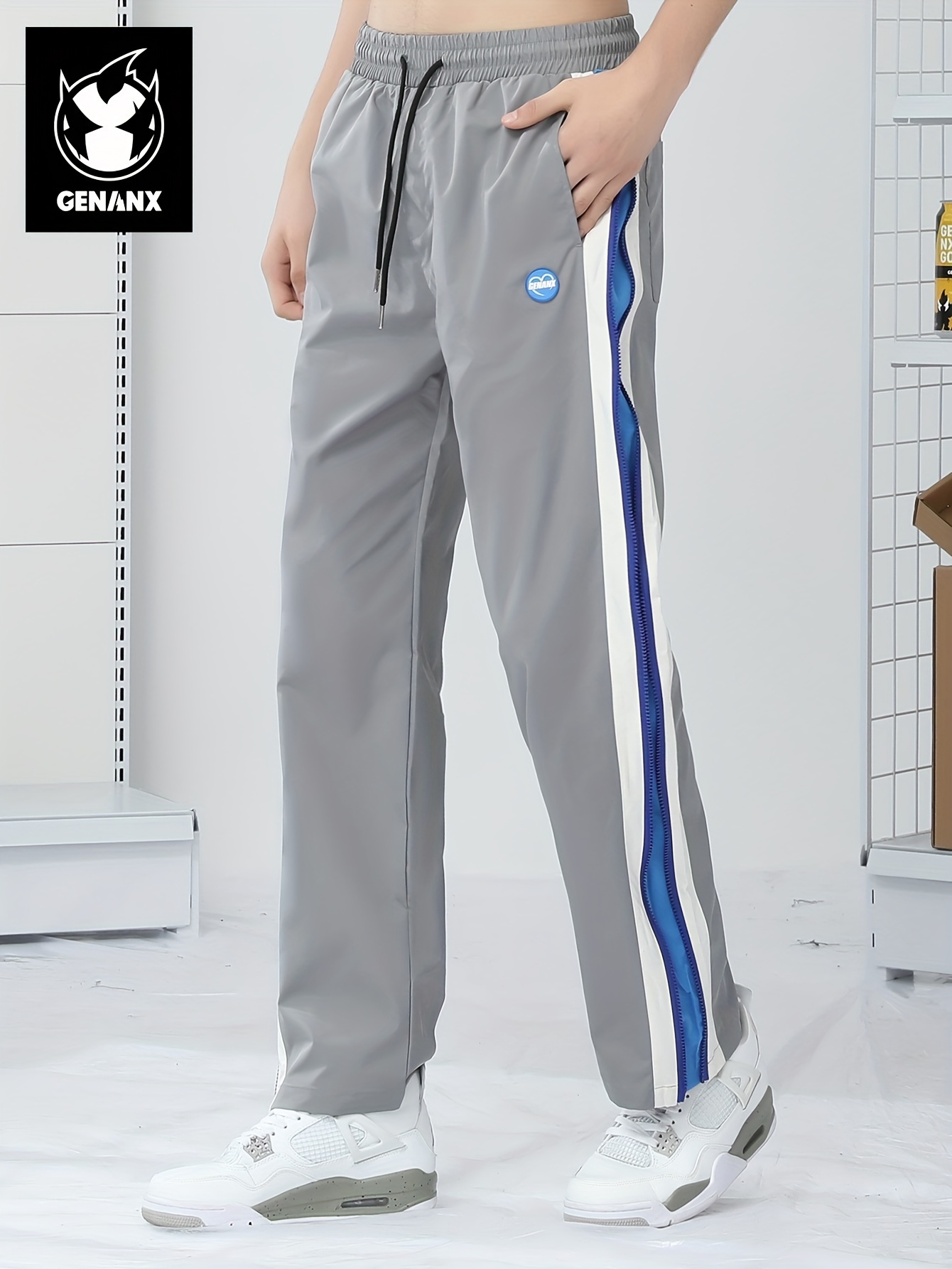 Fashion Mens Summer Fashion New Stripe Slim Pants Casual Loose