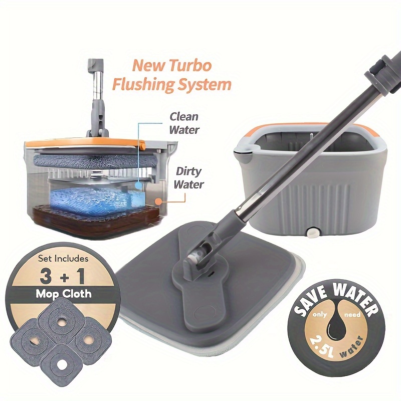 Household Wastewater Separation Mop Hand free Wash Pier - Temu