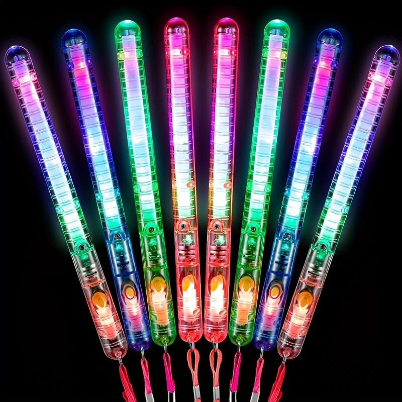 LED Glow Sticks Bulk Colorful RGB Luminous Foam Stick Cheer Tube Dark Light  for Xmas Birthday Wedding