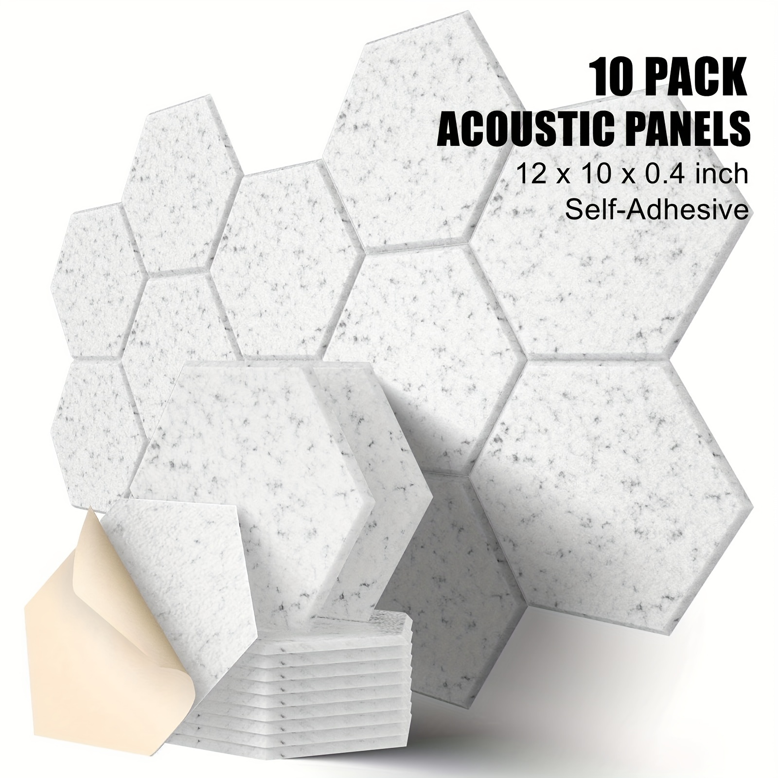 Paneles De Espuma De Panel Acústico De 10 Paquetes Auto Adhesivo
