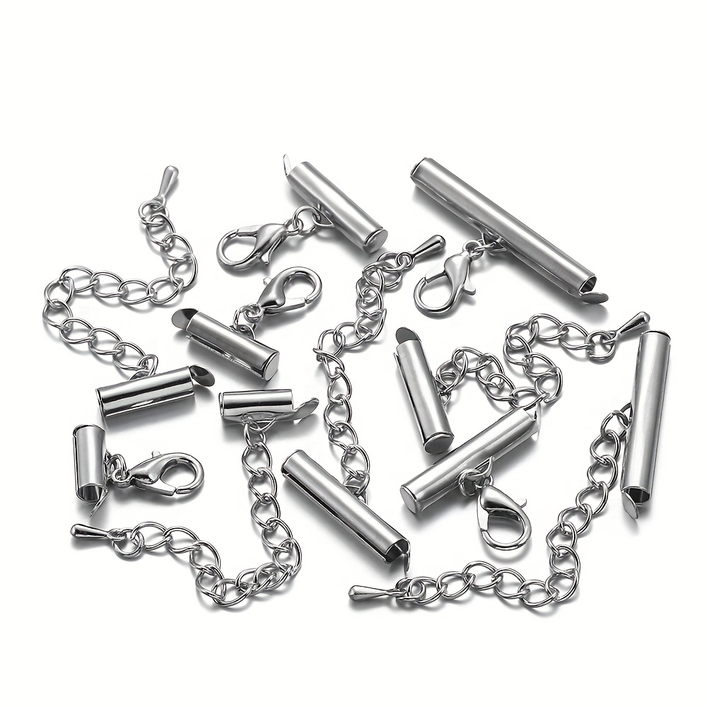 50pcs/lot Lobster Necklaces Bracelet Hooks End Clasps Chain Connectors  Stainless