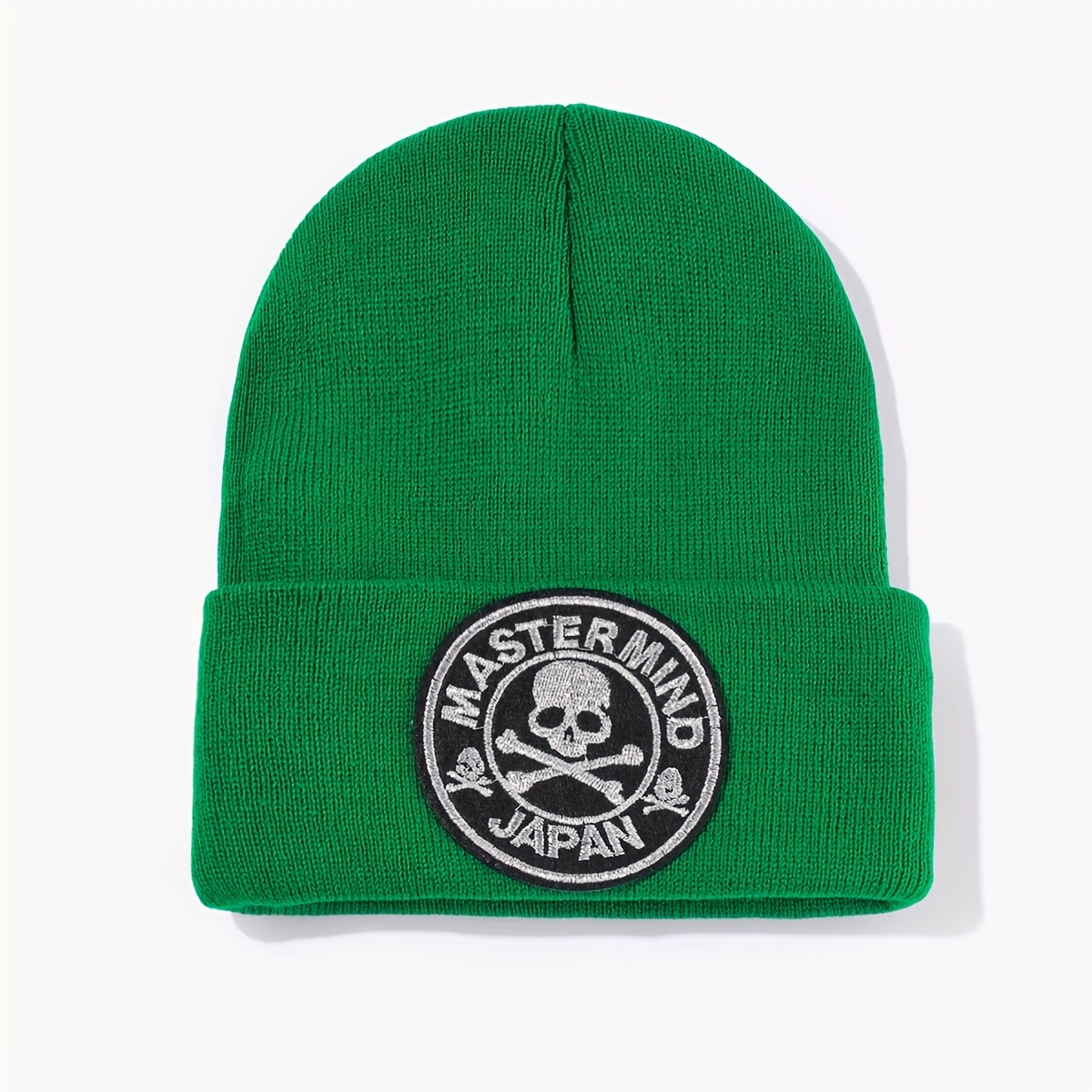 Hip Hop Skull Beanie Trendy Embroidery Candy Color Knit Hats