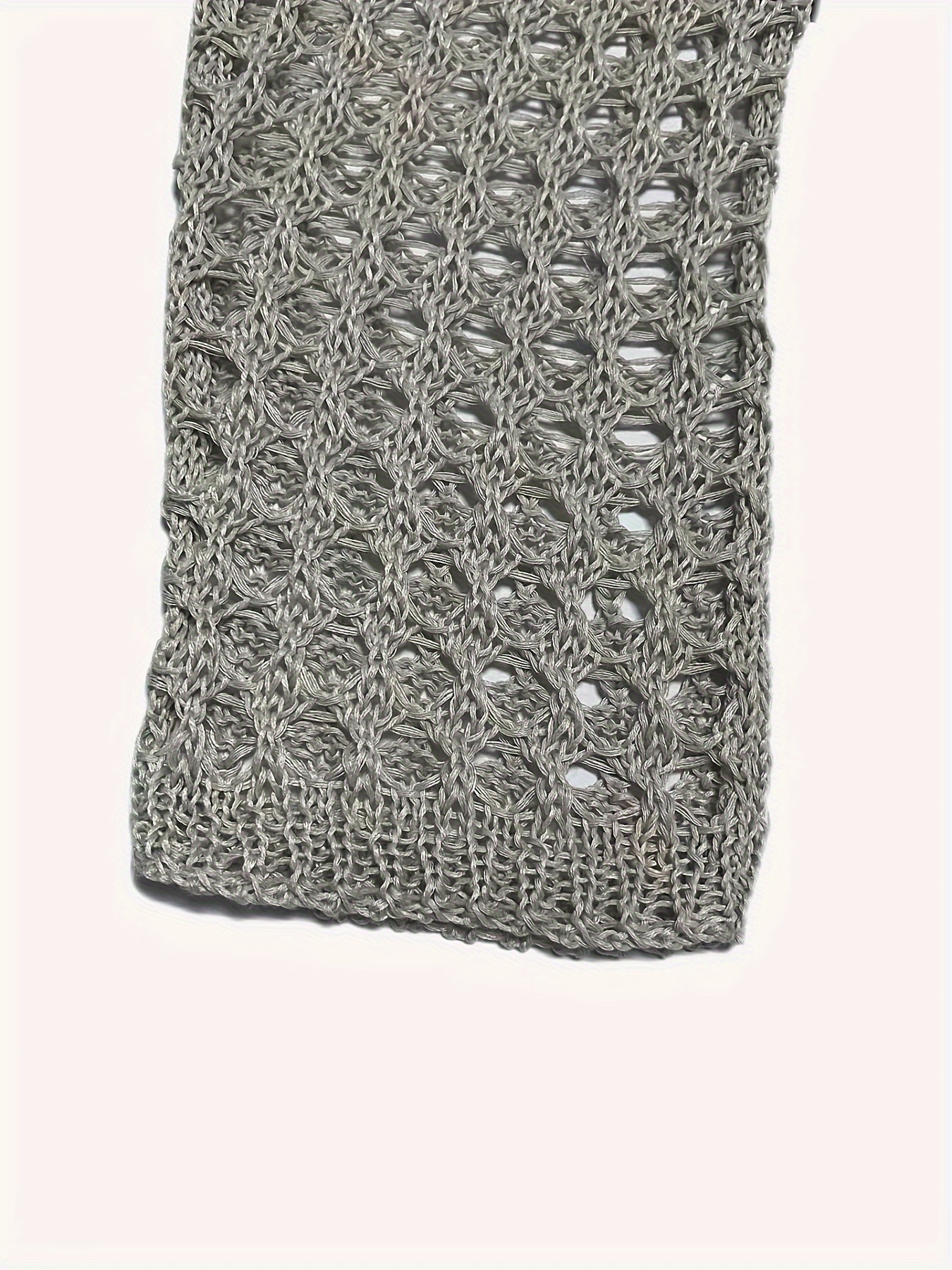 Women's Cute Crochet Crop Top Y2K Knitted Long Sleeved Shawl