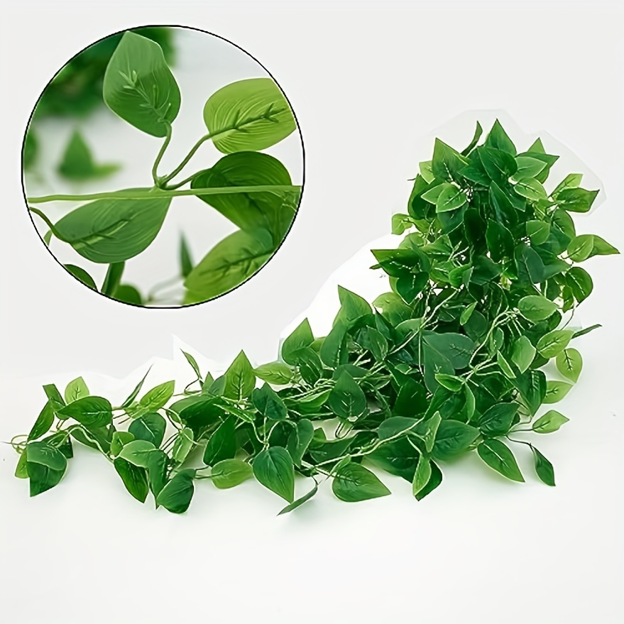 2pcs Artificial Hanging Plants 3.6ft Fake Ivy Vine Fake Ivy Leaves For Wall  House Room Patio Indoor Outdoor Decor (no Baskets)