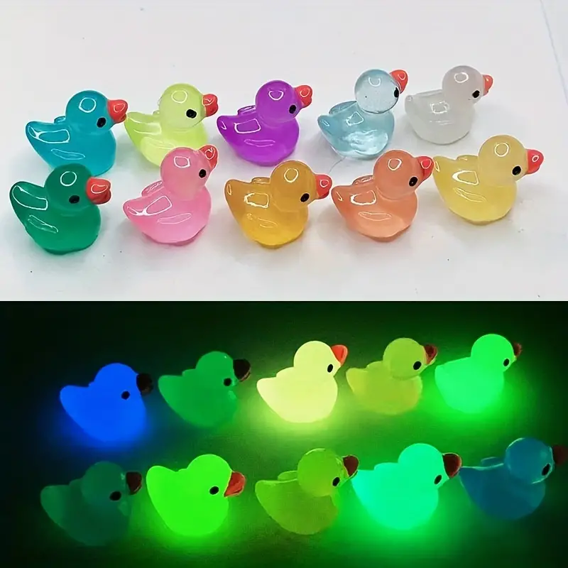 Mini Resin Ducks Tiny Ducks Miniature Duck Figures For Slime Charms Diy ...
