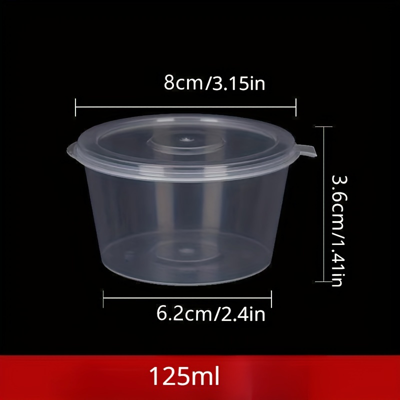 Small Plastic Round Cups Takeaway Sauce Cup Food Storage - Temu