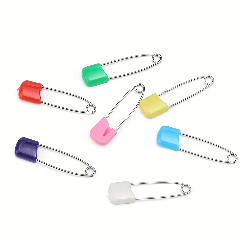 Color Safety Pins Multipurpose Baby Pins Baby Plastic Pins Saliva Pins  (50pcs Mixed Colors)