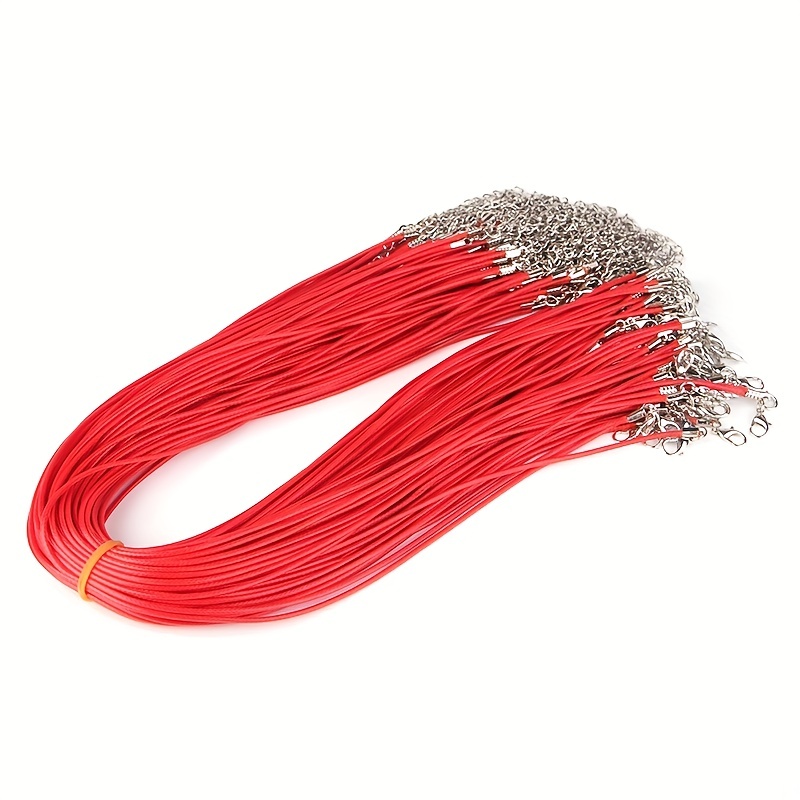 Adjustable Braided Rope With Lobster Clasp Wax Cord For - Temu